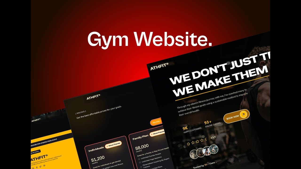 Gym Website preview